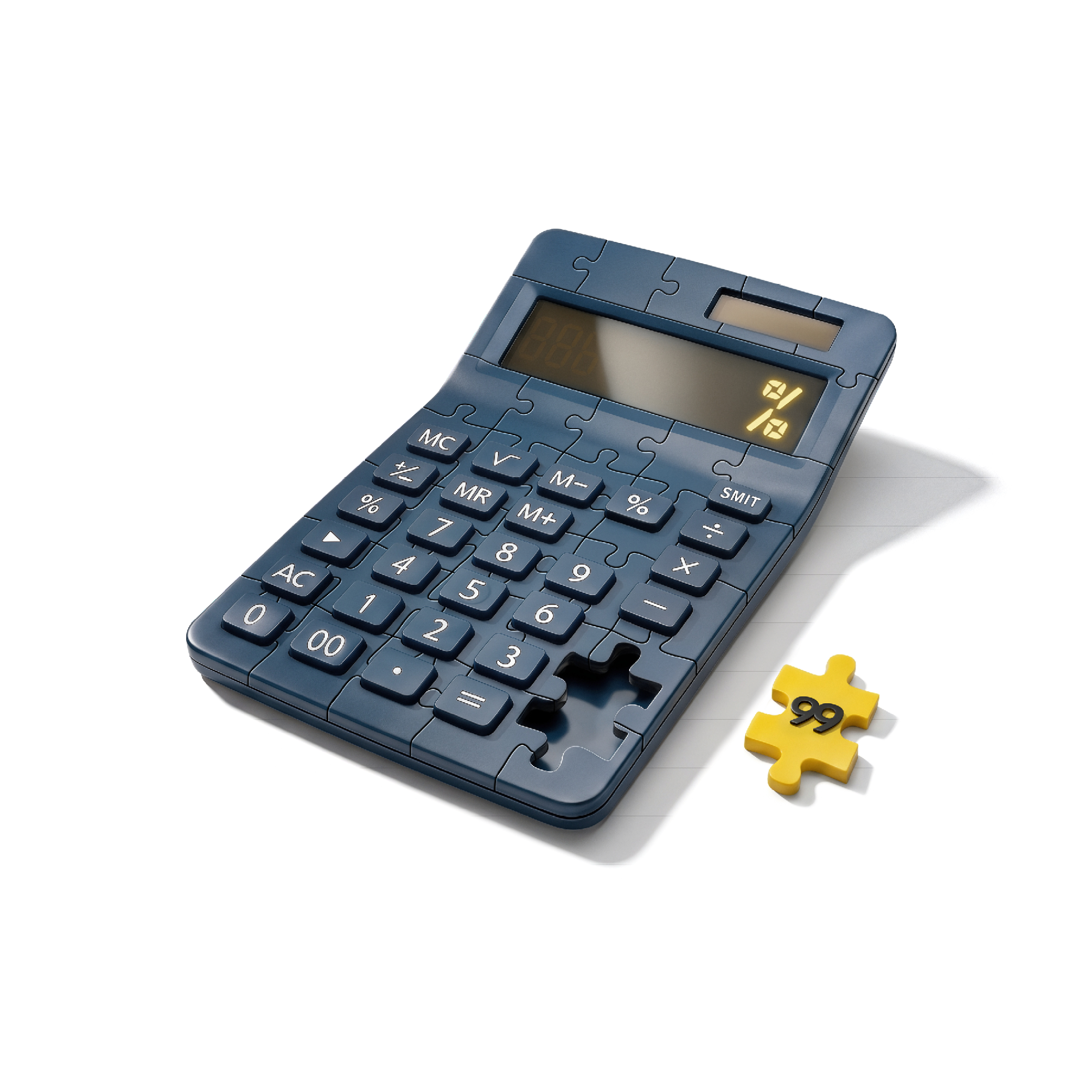 Taschenrechner mit fehlendem bank99 Puzzelteil