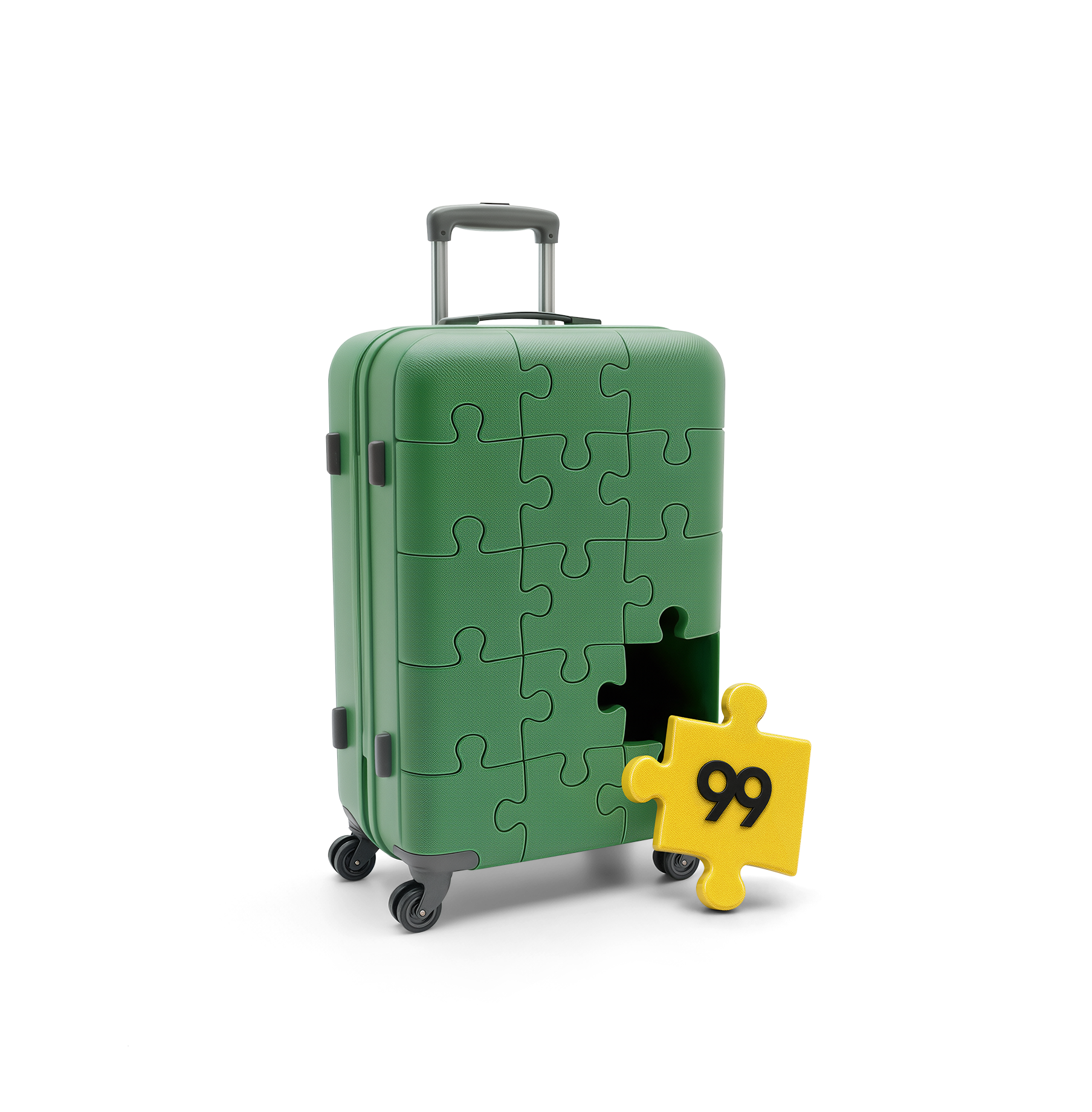 Reisekoffer mit fehlendem bank99 Puzzleteil