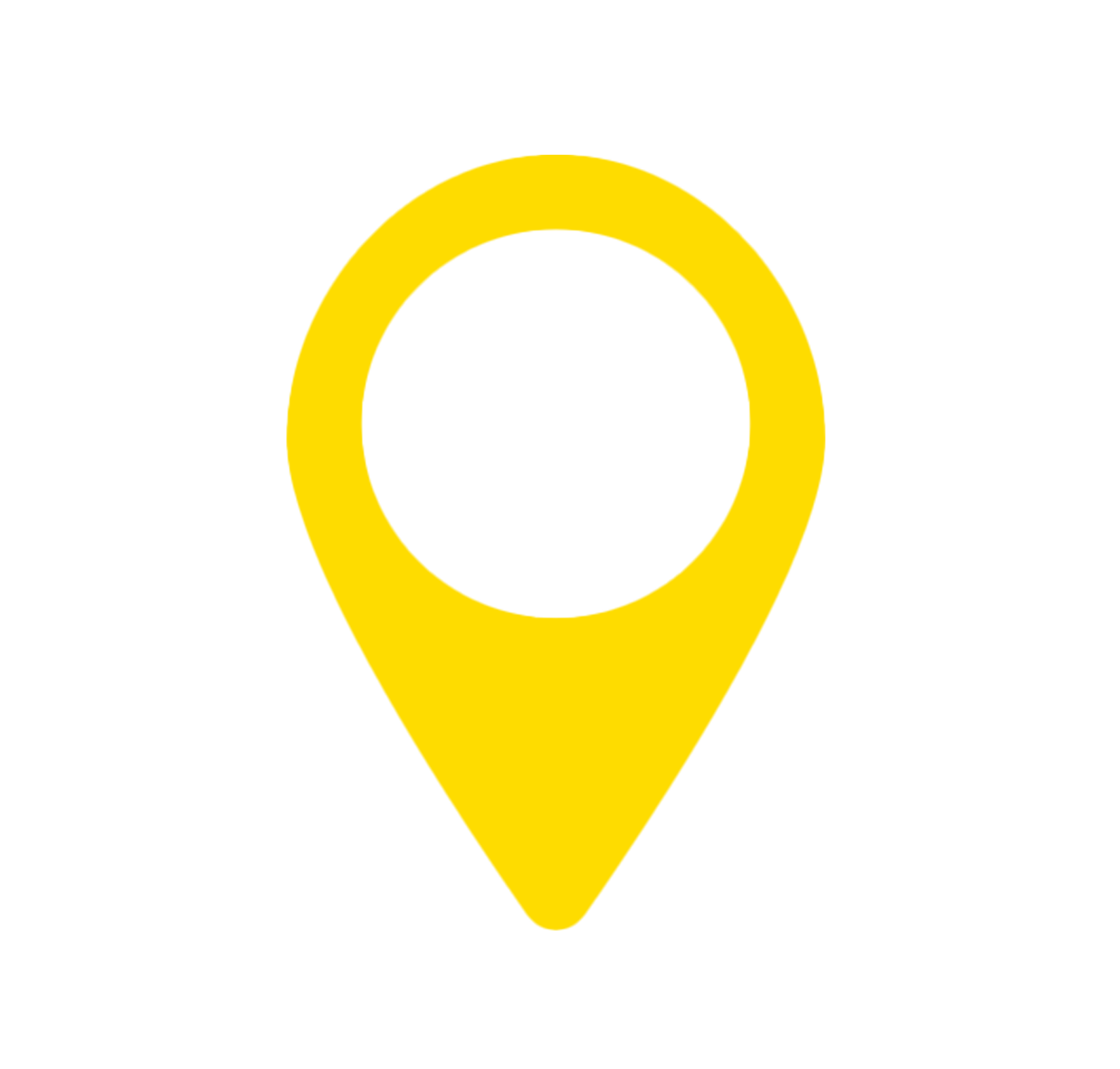 Gelber Pfeil zeigt nach unten und markiert den Standort einer Bank99-Filiale