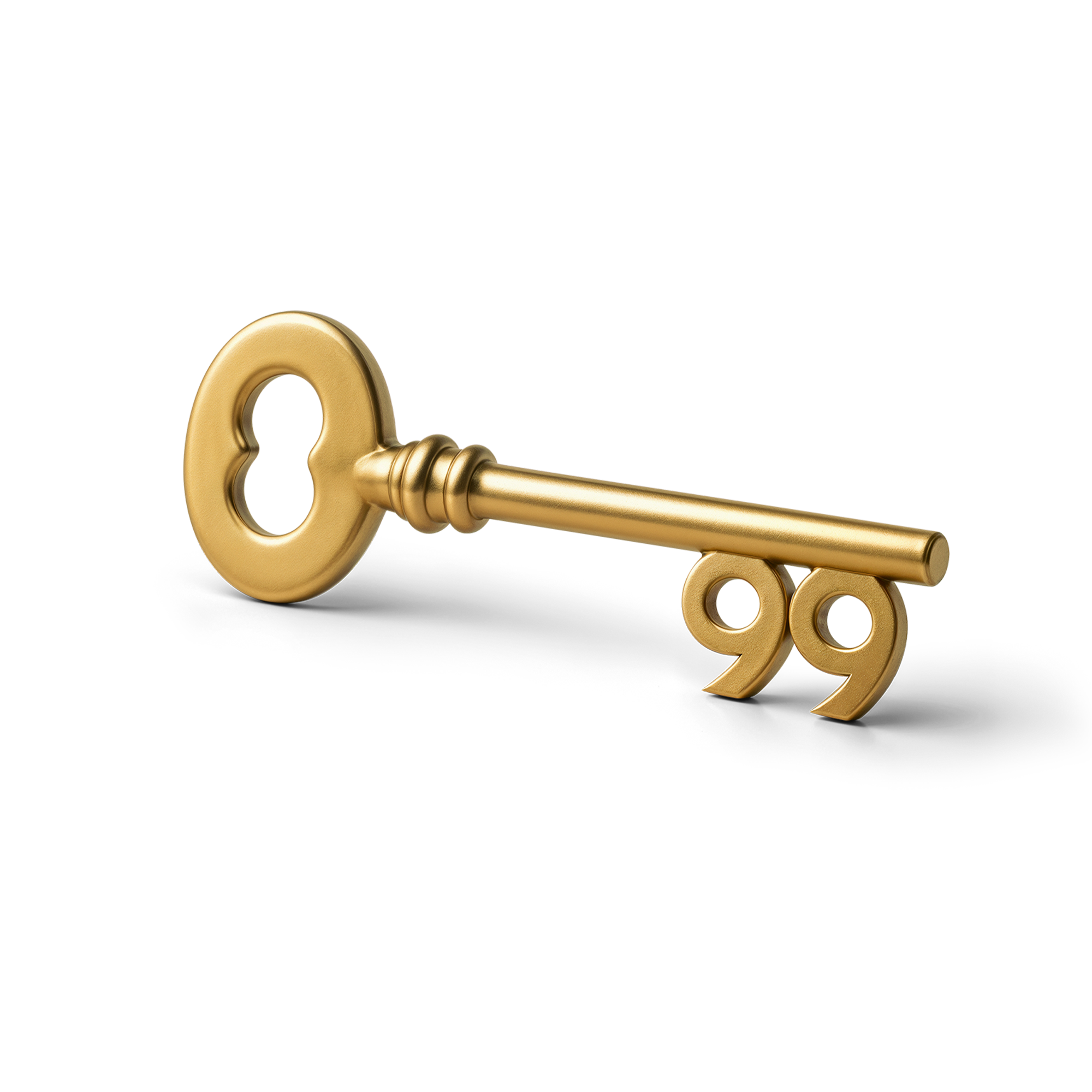 Goldener Schlüssel als Symbol für sicheren Zugang zu Bankdienstleistungen.